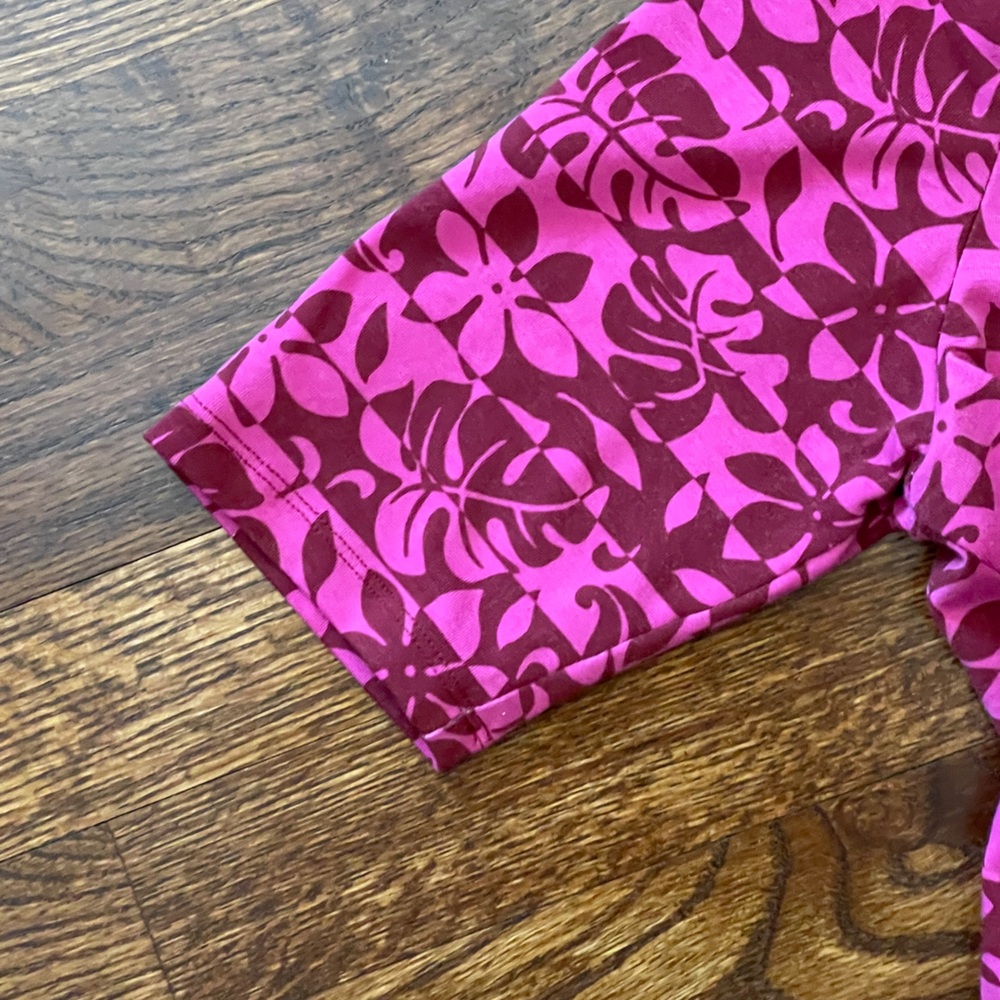 Lands’ End Magenta/Burgundy Floral Print Dress - Size XS 2-4 - Picture 3 of 5